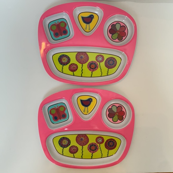 HOME Set of 2 Melamine Sectioned Plates - Picture 4 of 10